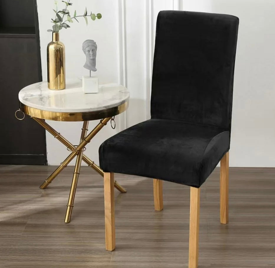 Baršunaste navlake za stolice 6komada u pakiranju B1 crna