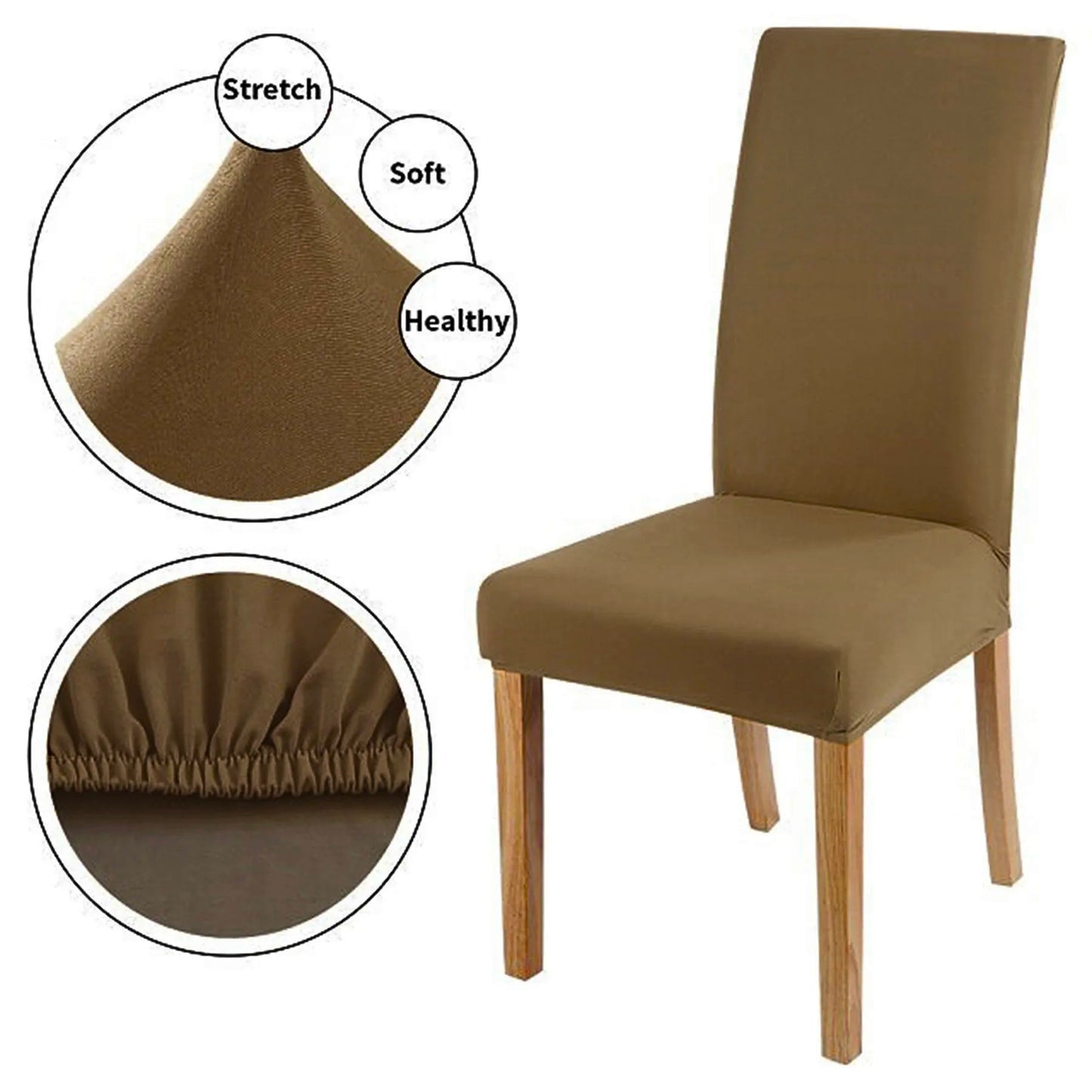 Rastezljive glatke navlake za stolice 6KOMADA samo 20,00€ (br.187 tamno bež)