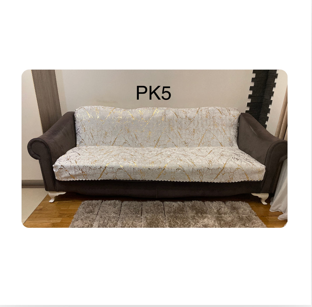 PREKRIVAČ ZA KAUČ160x220 (PK5) bijela podloga /zlatni uzorak
