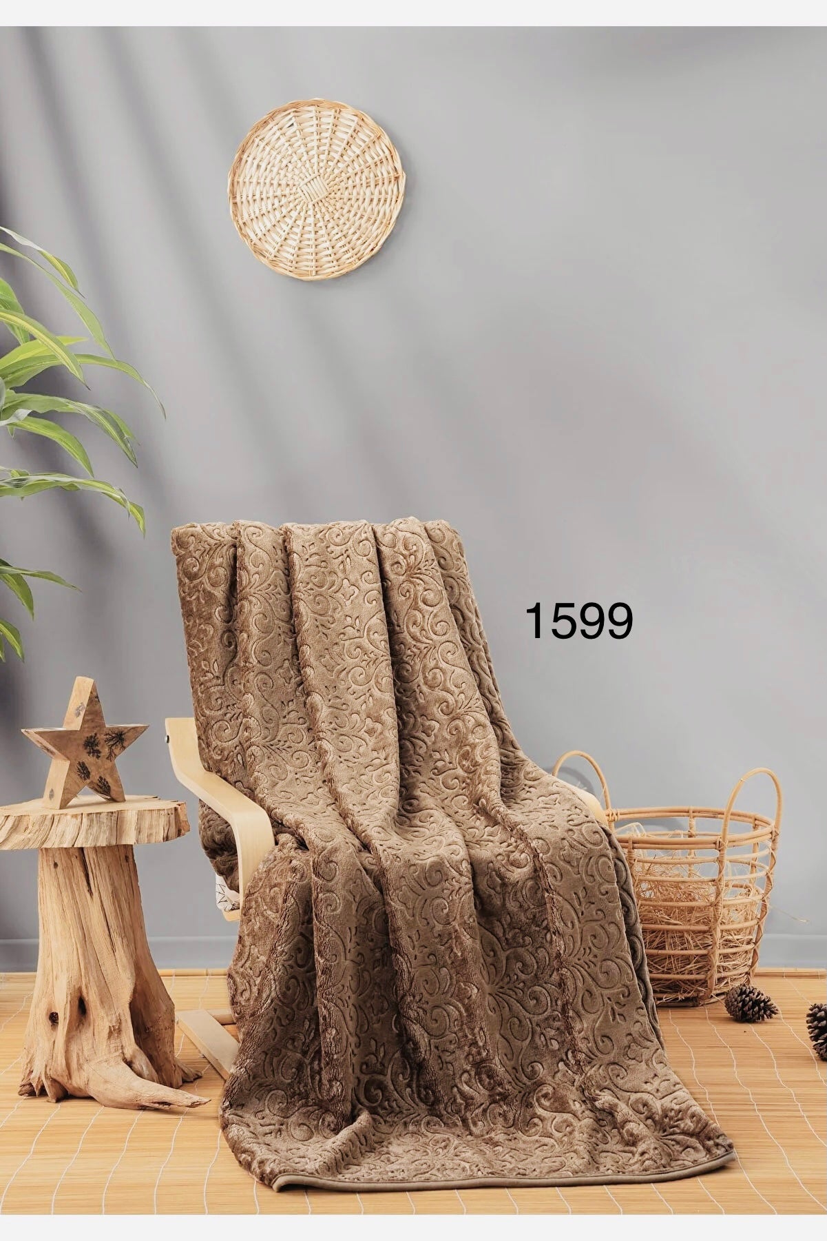 Zimska deka 220x240 (1599)svijetlo smeđa