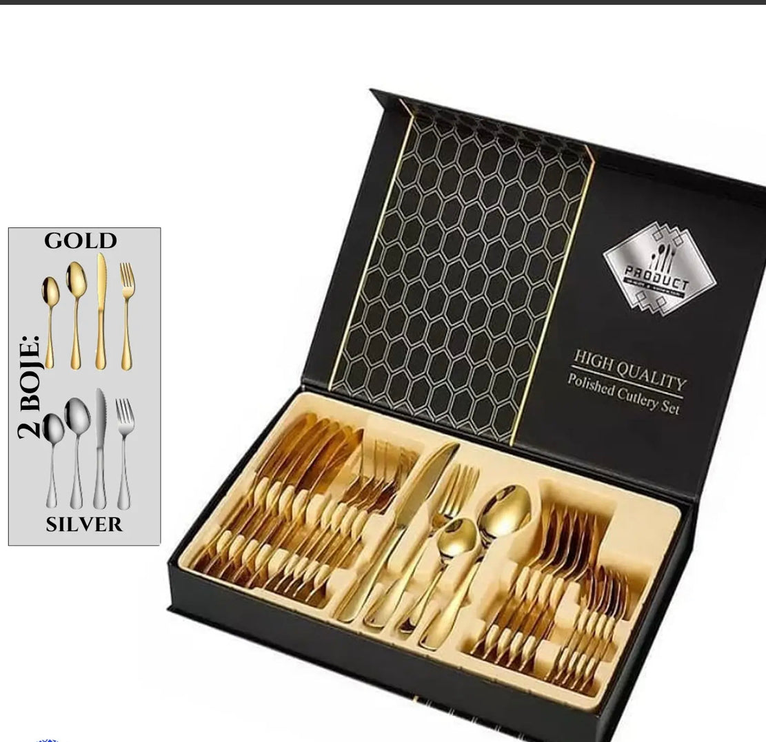 24 DIJELNI SET PRIBORA ZA JELO / TIN
