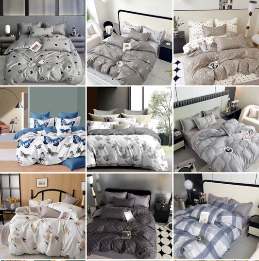 KOMPLET POSTELJINA MAXI- komplet sadrži 1kom  navlaka za poplun 200x220+2jastučnice 60x80+2jastučnice 50x50+ 1plahtu ravnu 220x240