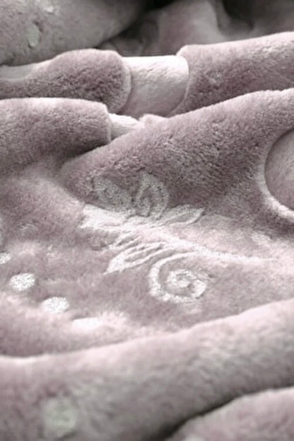 Zimska turska deka s uzorkom šljokica 220x240 (S1200) lila