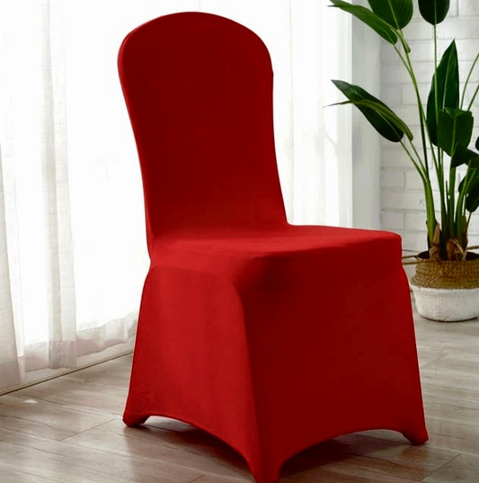 Dugačke rastezljive glatke navlake za stolice (L3crvena)
