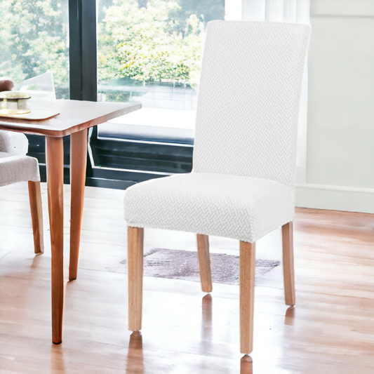 Navlake za stolice KVADRO DEKOR (SP20siva podloga prljavo bijeli uzorak)