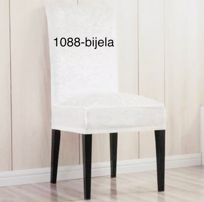 Navlake za stolice PLIŠ  br.1088 bijela