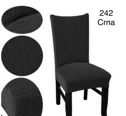 Navlake za stolice ELEGANT / SITNI UZORAK crne